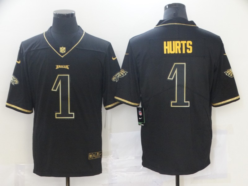 Nike Eagles 1 Jalen Hurts Black Gold Vapor Untouchable Limited Jersey Dzhi,We sell and wholesale Nike Eagles 1 Jalen Hurts Black Gold Vapor Untouchable Limited Jersey Dzhi on line form chian!